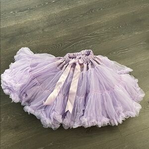 Lavender Tulle Skirt with Ribbon by designer Kaiya Eve Size 6 Never Worn